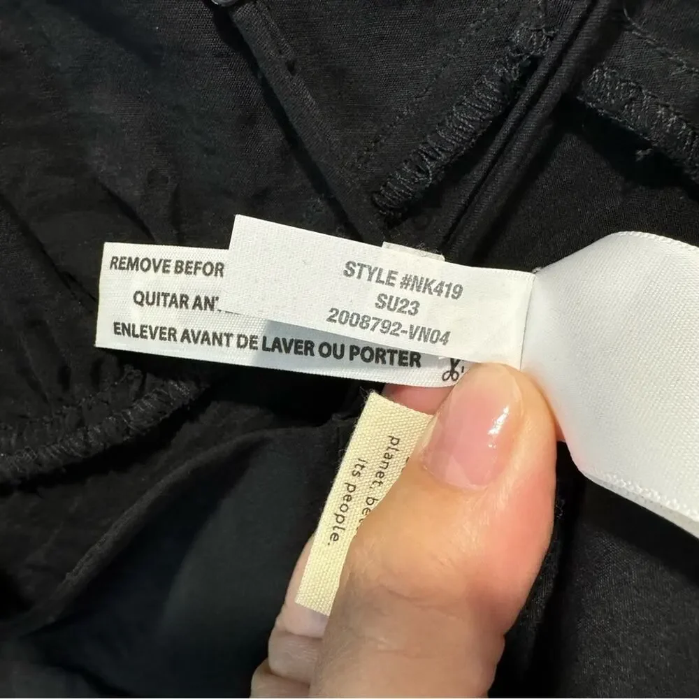 NWT Madewell The Layton Midi Slip Dress Black NK419 Minimalist Lightweight Sz 12 - Picture 7 of 10